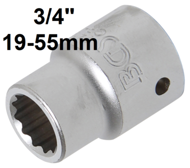 Socket, 12-point (3/4) Drive 19-55mm