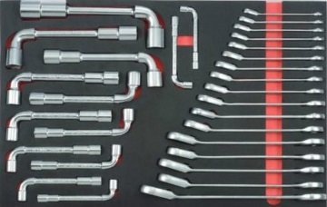 Angle wrench & reversible gear wrench set (EVA) 30-piece