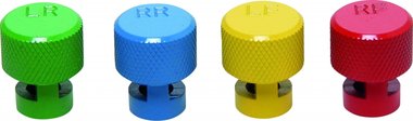 Colour Coded Tire Deflating Caps for TPMS Valves 4 pcs