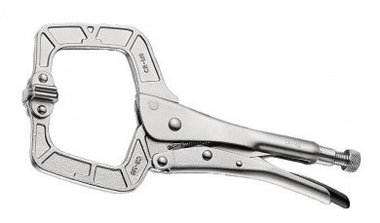 Locking C-Clamp Pliers with swivel pads